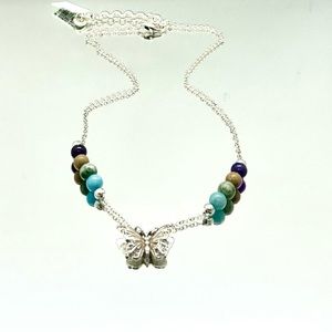 Brighton Solstice Butterfly Petite Necklace Silver Tone NWT $78